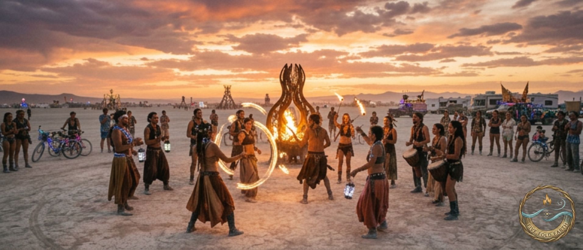 How to celebrate Beltane Depiction of fire ritual at annual festival