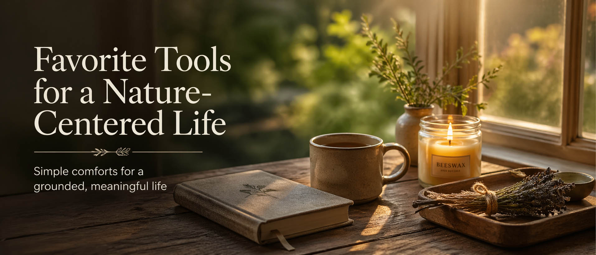 Favorite tools for a nature centered life banner