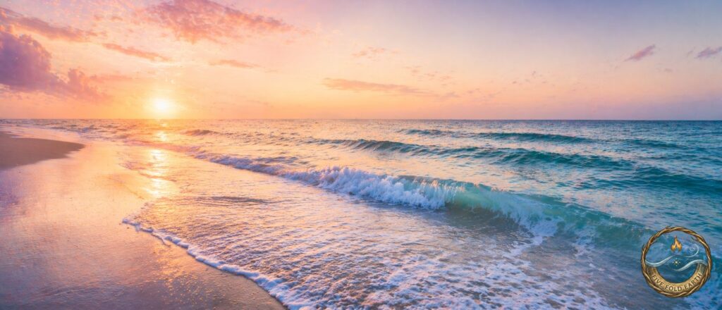 Hydration and Spiritual Health represented by Ocean waves