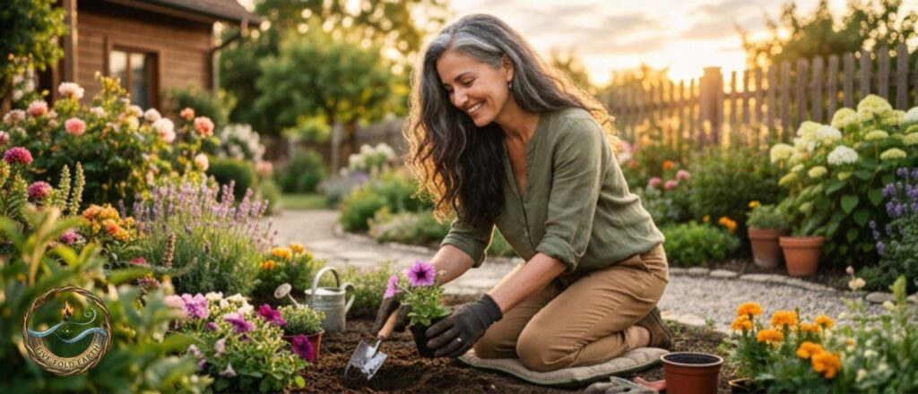 Gardening to represent fertility in Beltane