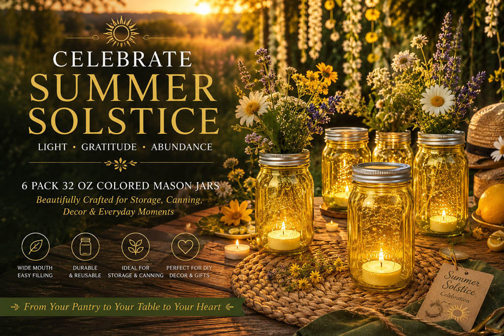 Yellow mason jars for crafts