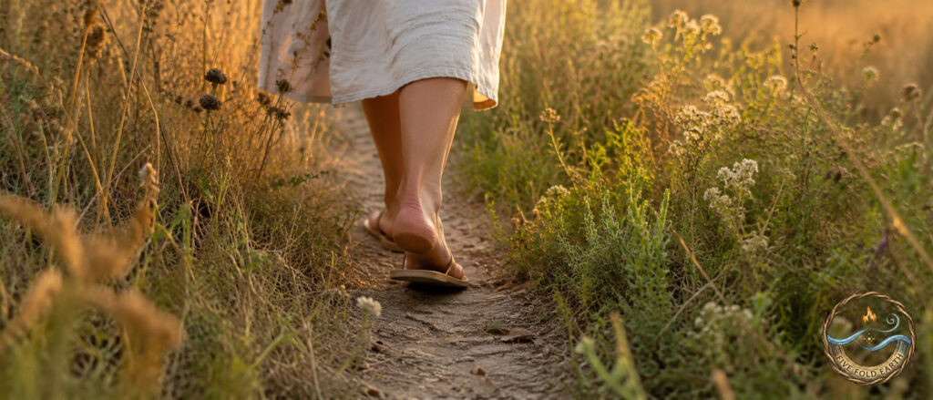 25 Lammas activities for the first harvest represented by a first walk harvest barefoot
