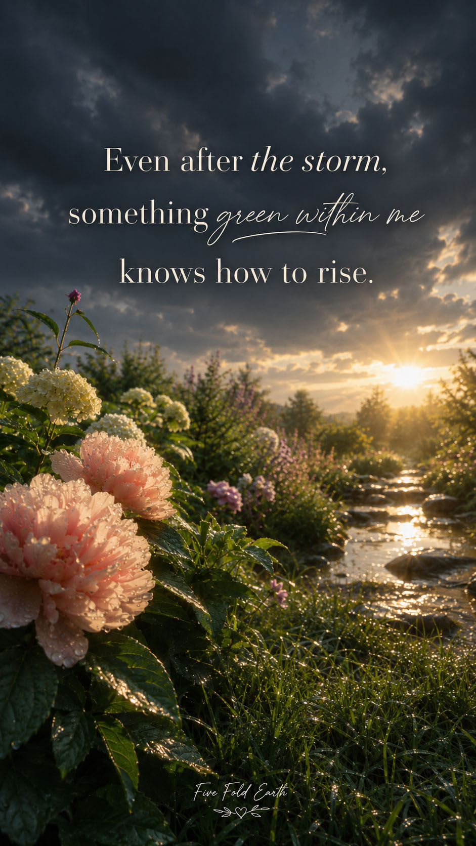After the storm representing rising from difficult situations