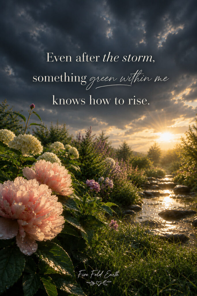 After the storm representing rising from difficult situations