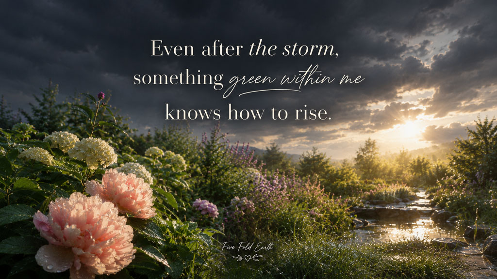 After the storm representing rising from difficult situations