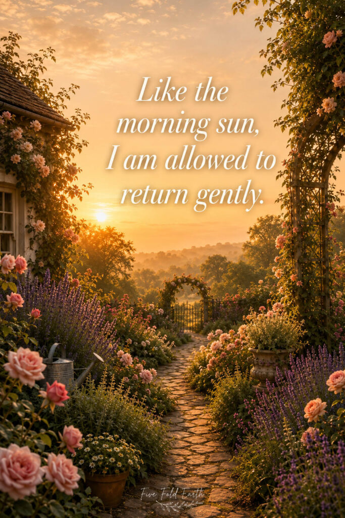 I grow in quiet ways Affirmation