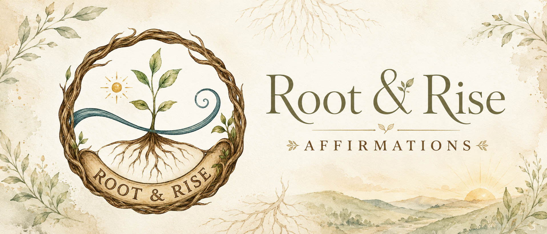 Root and Rise Affirmations Banner Root and Rise Affirmations Five Fold Earth