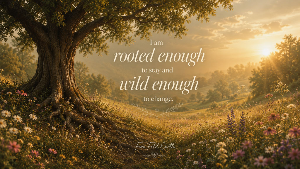 Rooted enough and wild enough wallpaper
