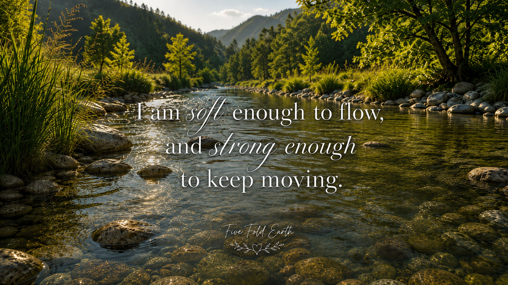 Soft enough to flow strong enough to keep moving Desktop