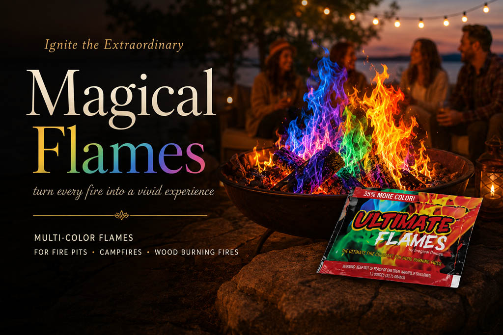 Fire pit colored flame maker