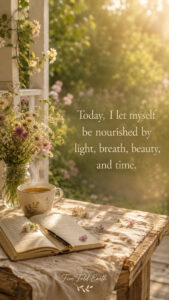 Today I let myself be nourished - Mobil wallpaper