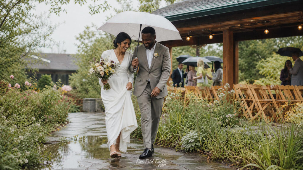 Spiritual meaning of rain depicted by rain on a wedding day